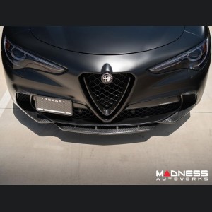  Alfa Romeo Stelvio Front Splitter - Carbon Fiber - Quadrifoglio